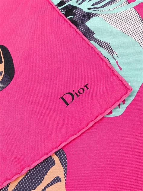 dior pink silk scarf